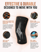 Copper Compression Knee Sleeves (2 Pack)