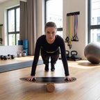 Wooden Balancing Board with Cork Roller