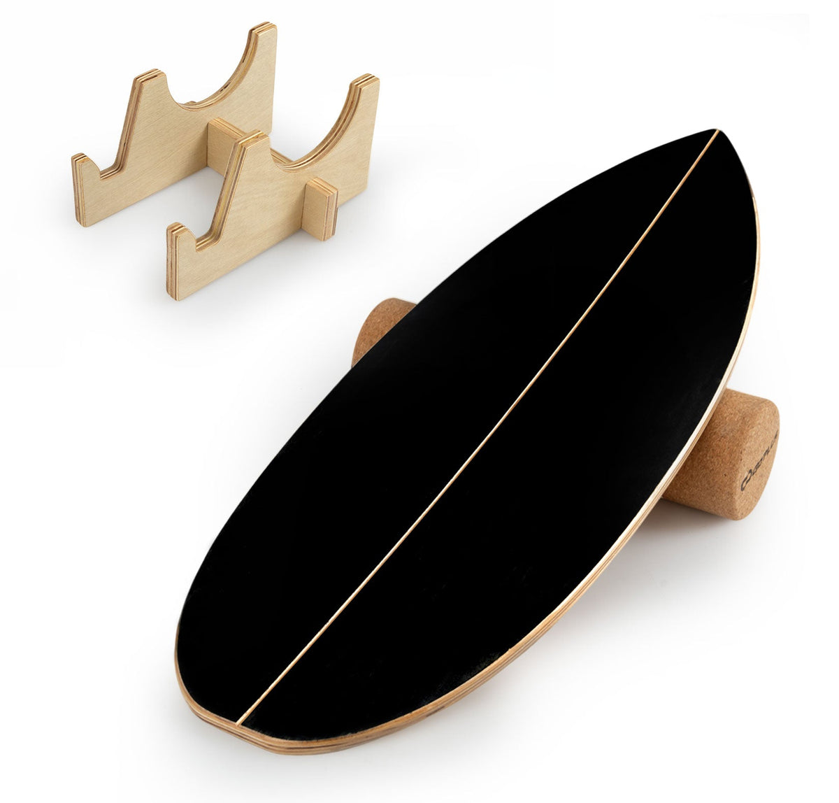 Wooden Balancing Board with Cork Roller