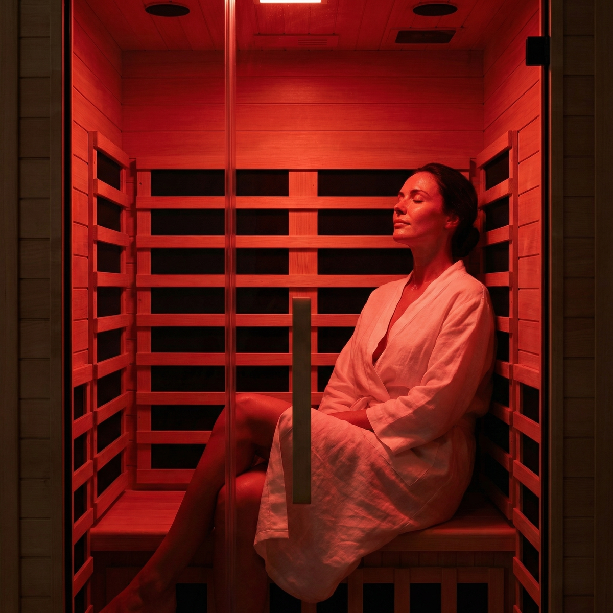 Full-Body Infrared Sauna with Red Light Therapy